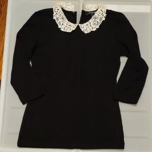 New Rare Vintage Forever 21 Black Knit Top W Trim